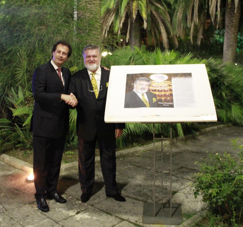 Maurizio Petrolo con Peter Dvorsky allinaugurazione di Marche Opera Festival